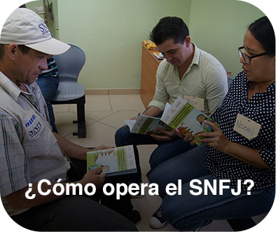 Dos hombres y una mujer sentados, cada uno está leyendo un libro