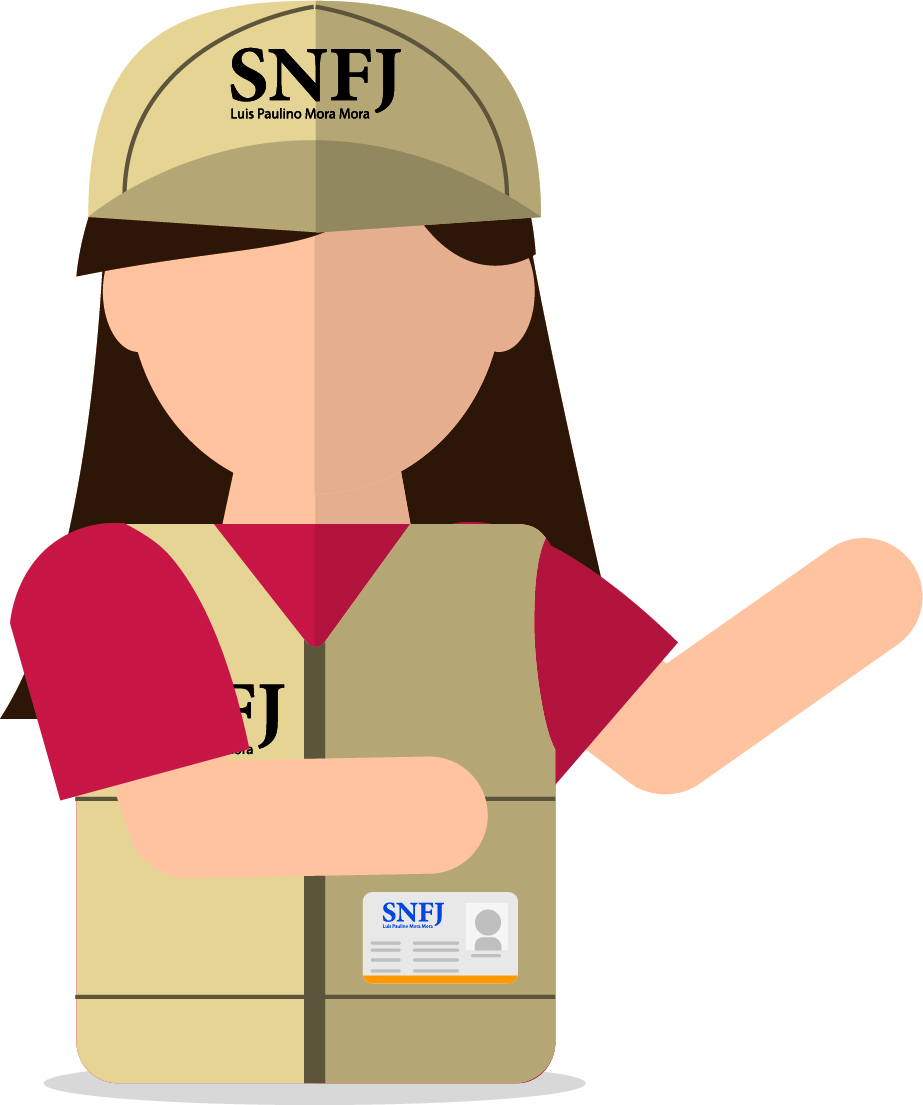 Facilitadora apuntando